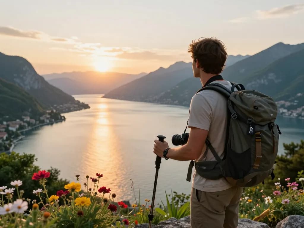 Atemberaubender Sonnenuntergang am Gardasee, mit Gardasee Reisetipps für ein unvergessliches Reiseerlebnis.