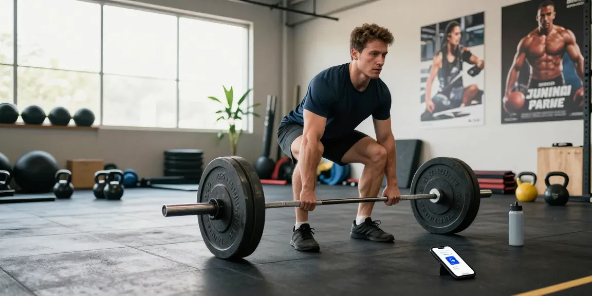 Global Pharma Steroids im Fitnessstudio, Athlet bei schwerem Heben, motivierende Umgebung.