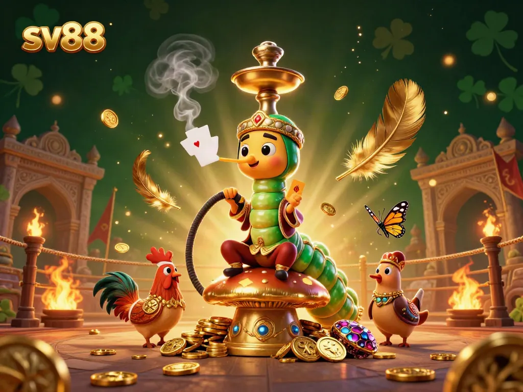 Experience thrilling gameplay at sv88 with a vibrant casino-themed illustration featuring rich gaming elements.