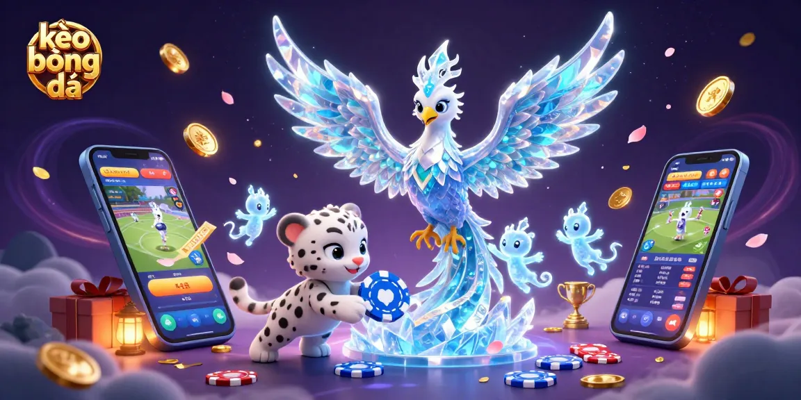 Place bets on kèo bóng đá with this vibrant illustration showcasing dynamic sports betting elements.