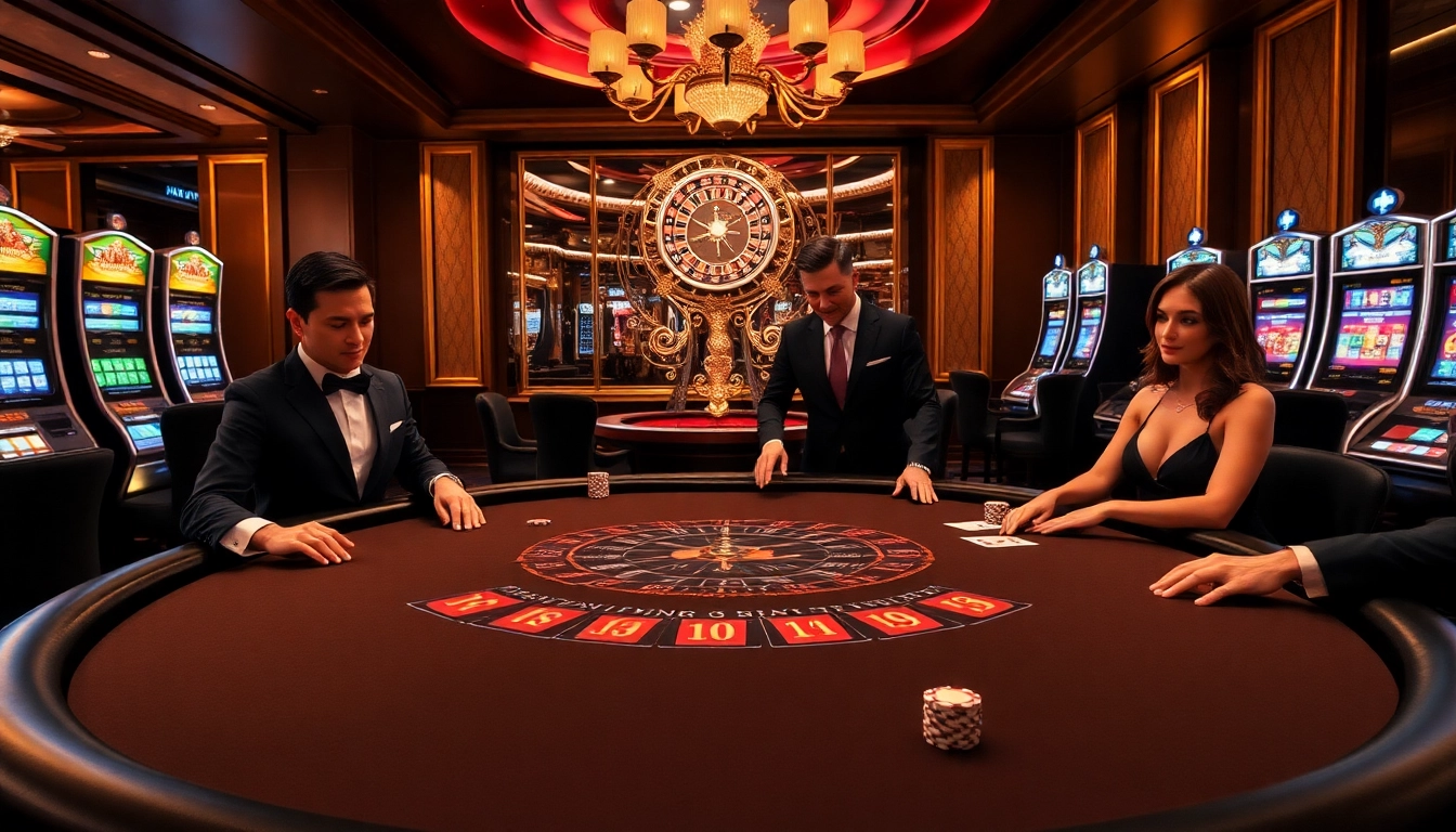 Engaging players at bj88 enjoy a thrilling game of blackjack with vibrant chips and cards.