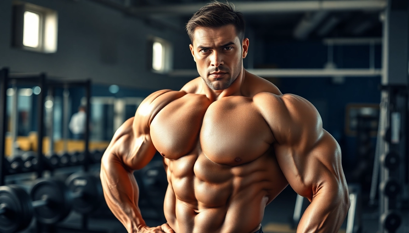 Maxibal Nandrolone Testosterone for building muscle strength in a gym.