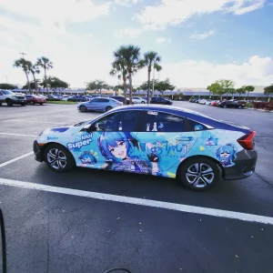 Hoshimachi Suisei from Hololive with Honda Civic (1)