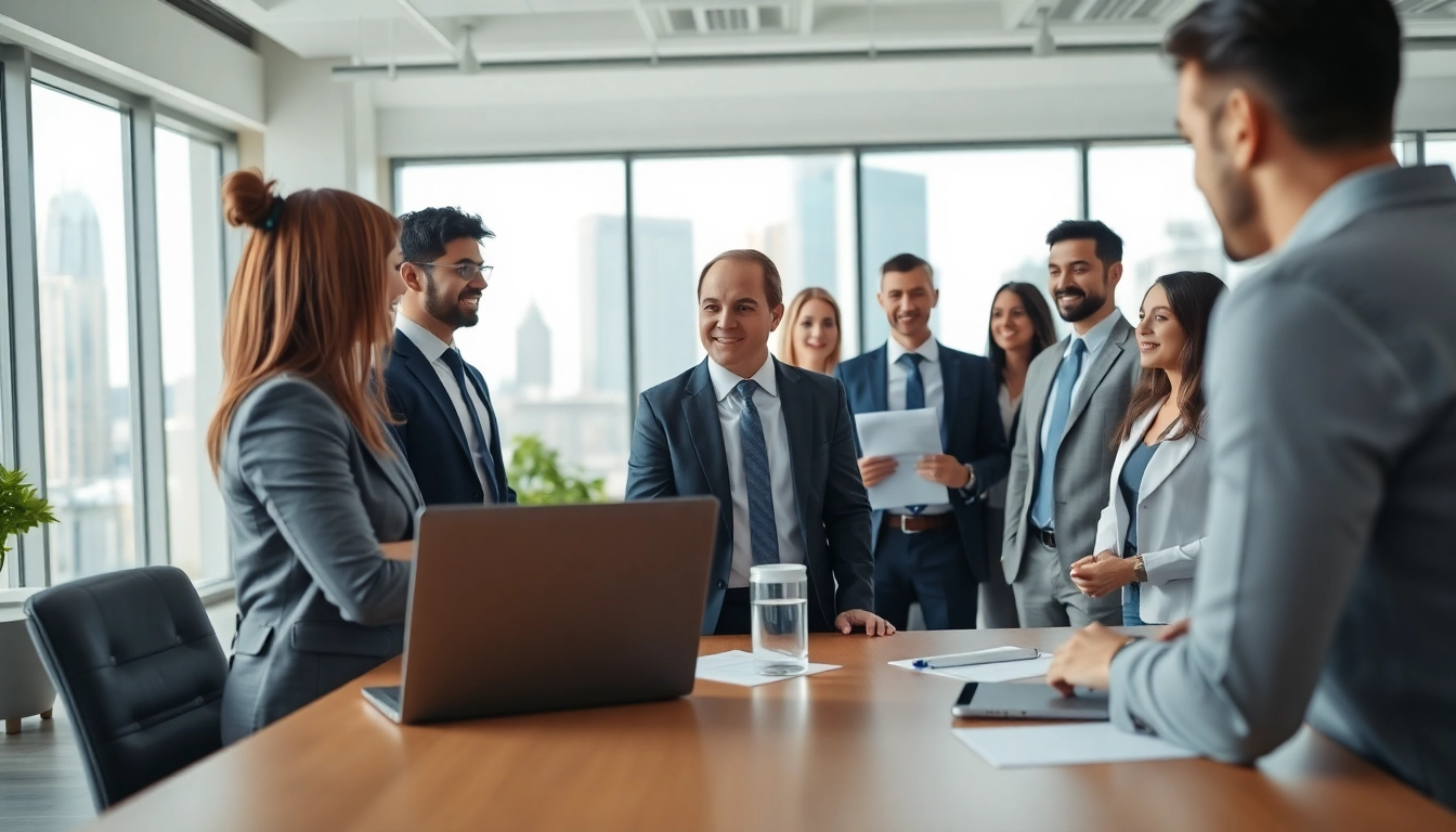 Headhunter Schweiz vermittelt Kandidaten in einem modernen Büro mit professionellem Ambiente.