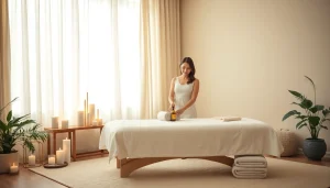 가정 마사지 준비 중인 전문 테라피스트와 함께하는 평택출장마사지 서비스의 평온한 분위기
